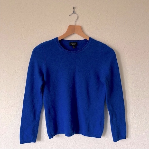 CHARTER CLUB Luxury Cashmere Royal Blue Sweater – Women’s M - Picture 1 of 7